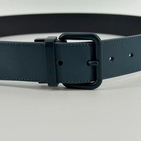 Coach Blue Mens Harness Buckle Cut To Size Reversible Belt, 40 Mm - Picture 1 of 11